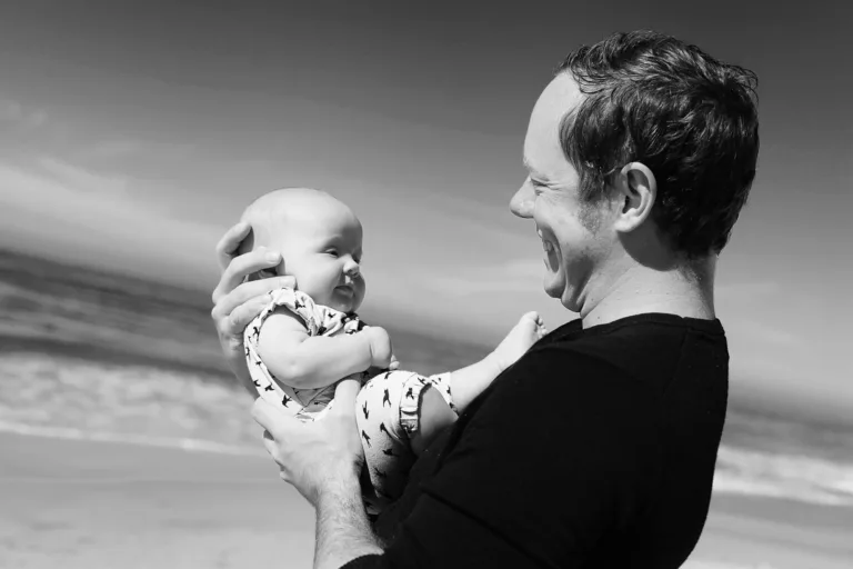 Spending a day with dad at the beach in Southern California.