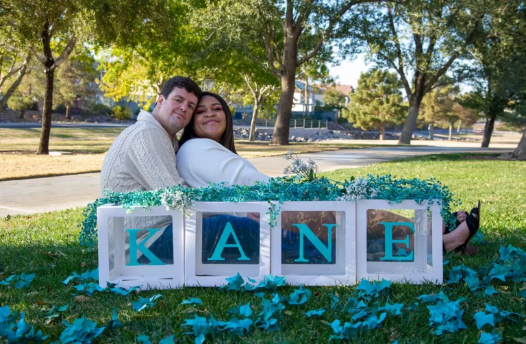 Maternity photoshoot at a park in Las Vegas. Welcoming their son Kane.